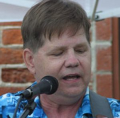 Wayne at the microphone