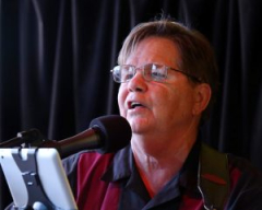 Wayne Hamilton closeup at mic
