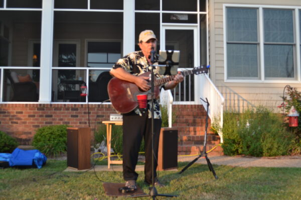 Wayne singing at lawn concert Wayne singing at lawn concert