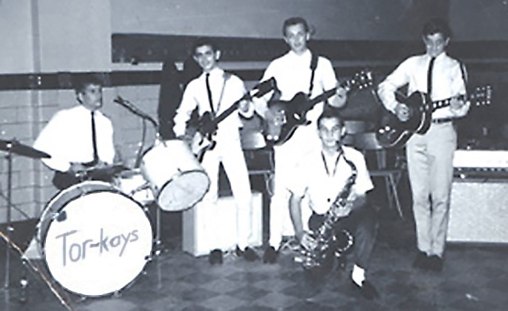 Wayne on drums with the Tor-kays