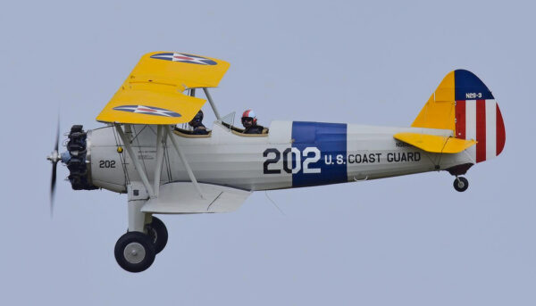The Boeing Stearman Kaydet biplane, developed by the US Navy to train its WWII pilots